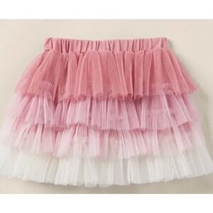 Matilda Jane Girls Sugar Plum Pink Tulle Ombre Skirt Holiday Pastel Size 4 New